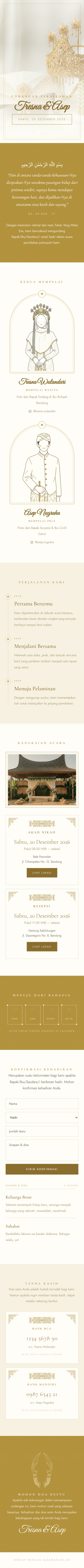 Contoh undangan pernikahan digital eksklusif Adat Sunda (Siger Parahyangan) — ajakdatang.id